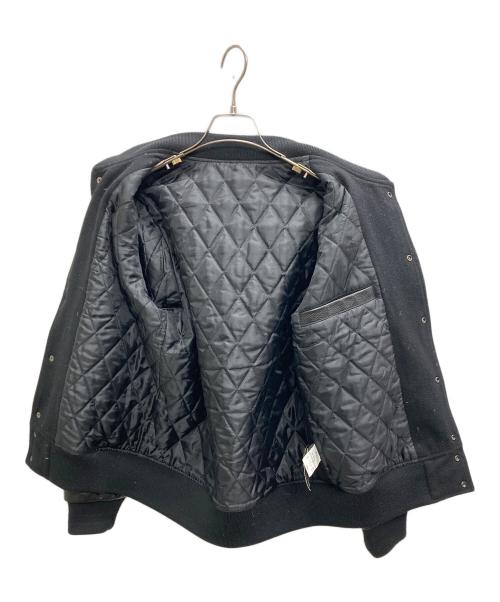 BOUNTY HUNTER（バウンティハンター）BOUNTY HUNTER (バウンティハンター) レザースリーブスタジャン ブラック サイズ:SIZE Sの古着・服飾アイテム