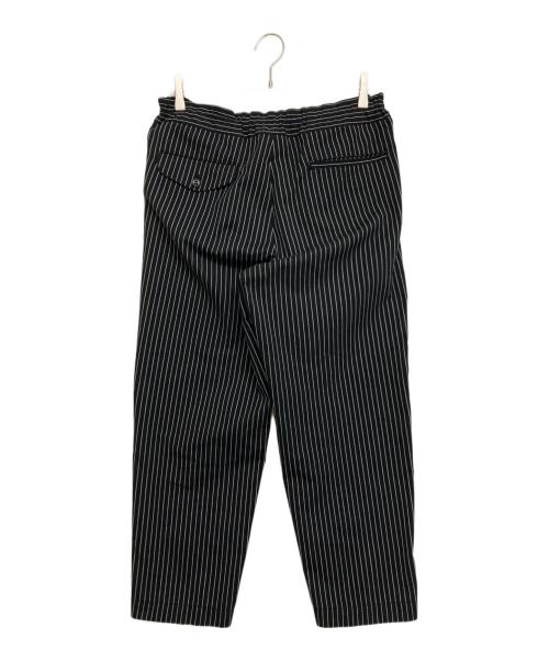 BLACK COMME des GARCONS（ブラックコムデギャルソン）BLACK COMME des GARCONS (ブラックコムデギャルソン) ドッキングデザインストライプパンツ ブラック サイズ:SIZE Mの古着・服飾アイテム