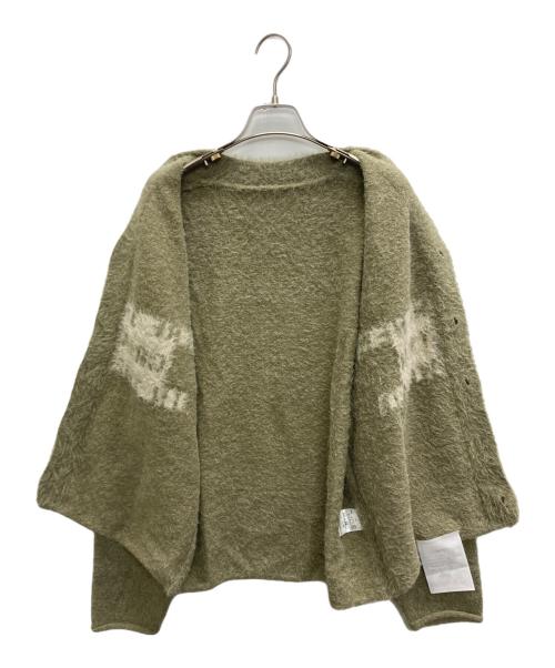 GUELL（グエル）GUELL (グエル) Shaggy Knit Cardigan カーキ サイズ:SIZE　XLの古着・服飾アイテム