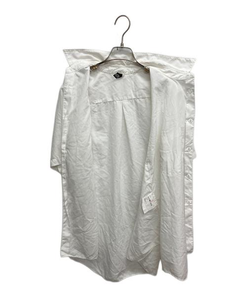 BLACK COMME des GARCONS（ブラックコムデギャルソン）BLACK COMME des GARCONS (ブラックコムデギャルソン) アシンメトリーシャツ ホワイト サイズ:SIZE Lの古着・服飾アイテム