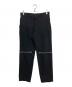 BLACK COMME des GARCONS（ブラックコムデギャルソン）の古着「ポリ縮絨ジップテーパードパンツ」｜ブラック