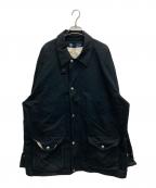 POLO RALPH LAURENポロ・ラルフローレン）の古着「レザー切替ハンディングジャケット」｜ブラック