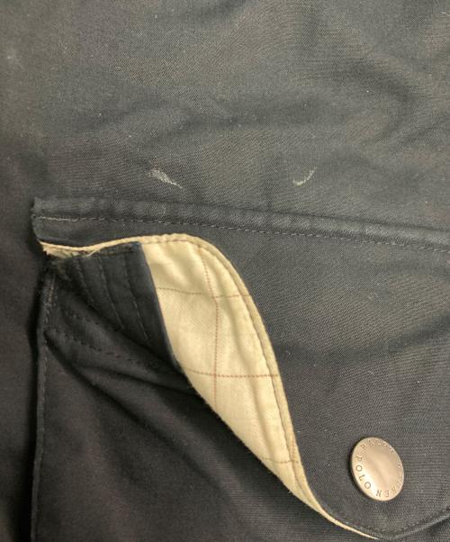 POLO RALPH LAUREN（ポロ・ラルフローレン）POLO RALPH LAUREN (ポロ・ラルフローレン) レザー切替ハンディングジャケット ブラック サイズ:SIZE XLの古着・服飾アイテム