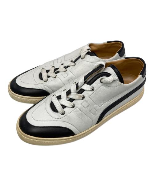 HERMES（エルメス）HERMES (エルメス) H ステッチ レザー ローカット スニーカー ホワイト サイズ:SIZE 37の古着・服飾アイテム