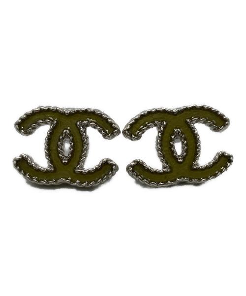 CHANEL（シャネル）CHANEL (シャネル) ココマークピアス シルバー×イエローの古着・服飾アイテム