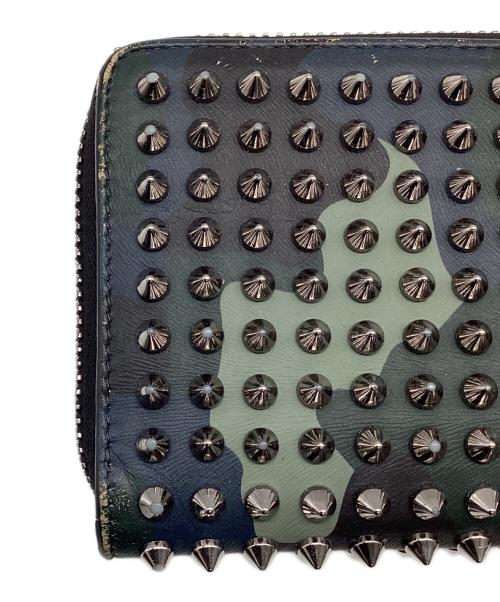 Christian Louboutin（クリスチャン・ルブタン）Christian Louboutin (クリスチャン・ルブタン) ラウンドファスナー長財布 ブルー×カーキ サイズ:実寸サイズをご参照下さい。の古着・服飾アイテム