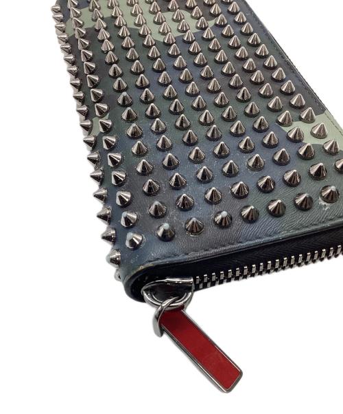 Christian Louboutin（クリスチャン・ルブタン）Christian Louboutin (クリスチャン・ルブタン) ラウンドファスナー長財布 ブルー×カーキ サイズ:実寸サイズをご参照下さい。の古着・服飾アイテム