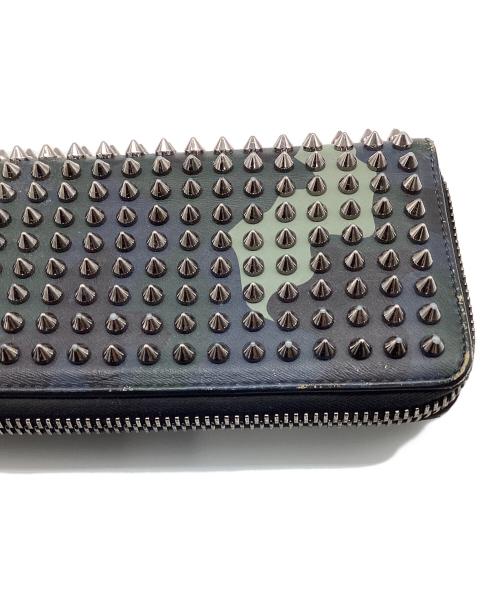 Christian Louboutin（クリスチャン・ルブタン）Christian Louboutin (クリスチャン・ルブタン) ラウンドファスナー長財布 ブルー×カーキ サイズ:実寸サイズをご参照下さい。の古着・服飾アイテム