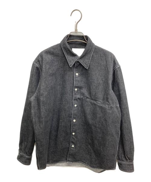 SIMPLY COMPLICATED（シンプリーコンプリケイティド）SIMPLY COMPLICATED (シンプリーコンプリケイティド) BF DENIM SHIRT BLACK ブラック サイズ:SIZE2の古着・服飾アイテム