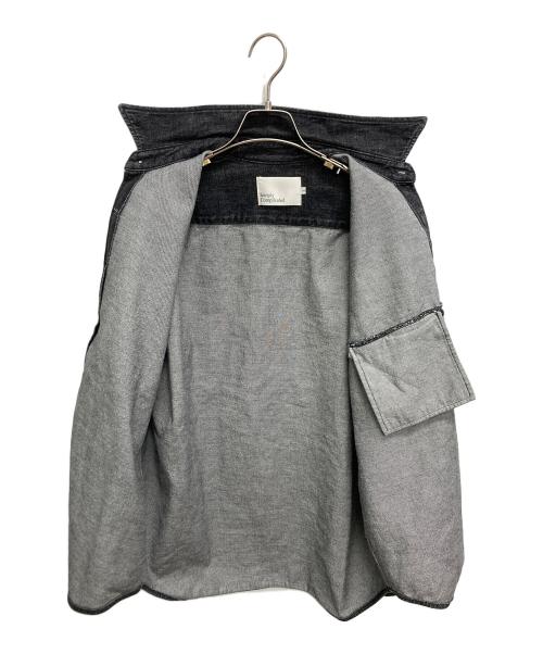 SIMPLY COMPLICATED（シンプリーコンプリケイティド）SIMPLY COMPLICATED (シンプリーコンプリケイティド) BF DENIM SHIRT BLACK ブラック サイズ:SIZE2の古着・服飾アイテム