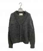 SIMPLY COMPLICATEDシンプリーコンプリケイティド）の古着「スラブニットカーディガン」｜チャコールグレー