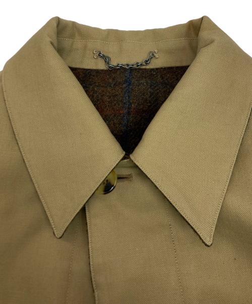 OLD JOE & Co.（オールドジョー）OLD JOE & Co. (オールドジョー) Harris Tweed (ハリスツイード) リバーシブルステンカラーコート ブラウン サイズ:SIZE38の古着・服飾アイテム