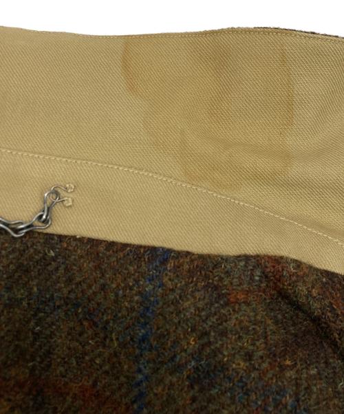 OLD JOE & Co.（オールドジョー）OLD JOE & Co. (オールドジョー) Harris Tweed (ハリスツイード) リバーシブルステンカラーコート ブラウン サイズ:SIZE38の古着・服飾アイテム