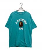 A BATHING APEアベイシングエイプ）の古着「COLLAGE APE HEAD TEE」｜スカイブルー