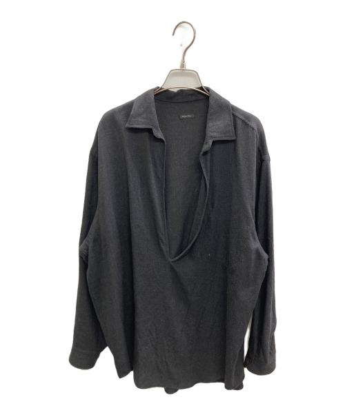 COMOLI（コモリ）COMOLI (コモリ) ウールビエラ スキッパーシャツ グレー サイズ:SIZE　3の古着・服飾アイテム