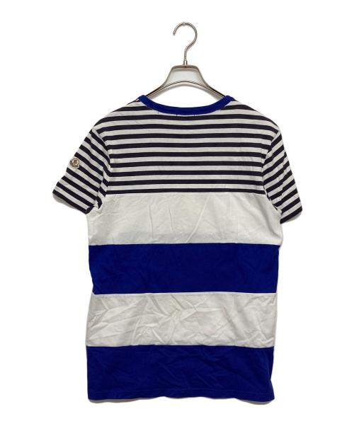 MONCLER（モンクレール）MONCLER (モンクレール) maglia t-shirt ホワイト×ブルー サイズ:SIZE Mの古着・服飾アイテム