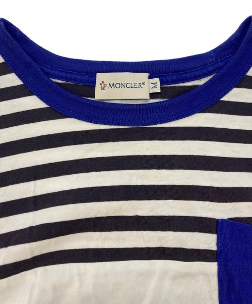 MONCLER（モンクレール）MONCLER (モンクレール) maglia t-shirt ホワイト×ブルー サイズ:SIZE Mの古着・服飾アイテム