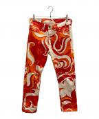 DRIES VAN NOTENドリスヴァンノッテン）の古着「総柄 5P パンツ」｜オレンジ