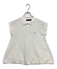 FRED PERRY（フレッドペリー）の古着「フレンチスリーブニットポロシャツ」｜ホワイト