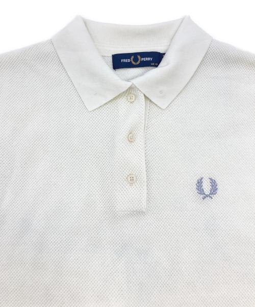 FRED PERRY（フレッドペリー）FRED PERRY (フレッドペリー) フレンチスリーブニットポロシャツ ホワイト サイズ:SIZE 10の古着・服飾アイテム