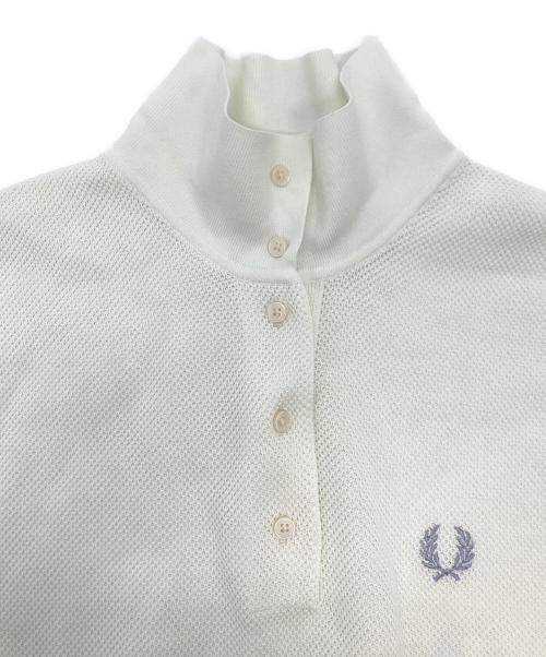 FRED PERRY（フレッドペリー）FRED PERRY (フレッドペリー) フレンチスリーブニットポロシャツ ホワイト サイズ:SIZE 10の古着・服飾アイテム