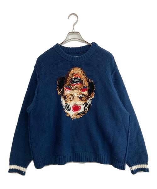 doublet（ダブレット）doublet (ダブレット) ACTING SUPPORTER KNITWEAR ブルー サイズ:SIZE Mの古着・服飾アイテム