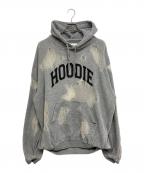 doubletダブレット）の古着「RIPPED OFF KNIT HOODIE」｜グレー