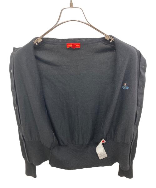 Vivienne Westwood（ヴィヴィアンウエストウッド）Vivienne Westwood (ヴィヴィアンウエストウッド) カラーオーブ刺繍入りニットカーディガン ブラック サイズ:SIZE Mの古着・服飾アイテム