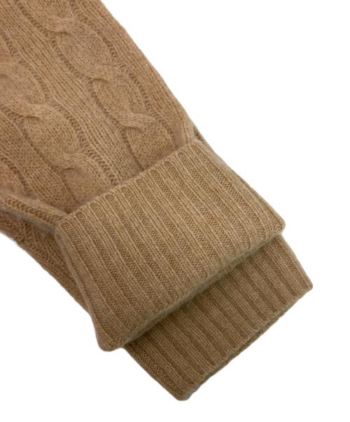 POLO RALPH LAUREN（ポロ・ラルフローレン）POLO RALPH LAUREN (ポロ・ラルフローレン) ケーブル ウールカシミヤ ハーフジップ セーター ブラウン サイズ:SIZE Lの古着・服飾アイテム