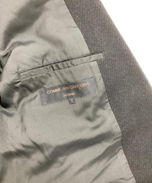 COMME des GARCONS HOMME（コムデギャルソン オム）COMME des GARCONS HOMME (コムデギャルソン オム) ウールメルトンテーラードジャケット ブラック サイズ:SIZE Sの古着・服飾アイテム