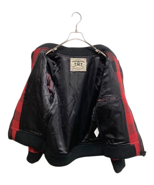 TMT（ティーエムティー）TMT (ティーエムティー) バッファローチェックウールジャケット レッド×ブラック サイズ:SIZE Lの古着・服飾アイテム