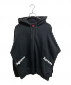SUPREMEシュプリーム）の古着「COLOR BLOCKED ZIP UP HOODED SWEAT SHIRT」｜ブラック