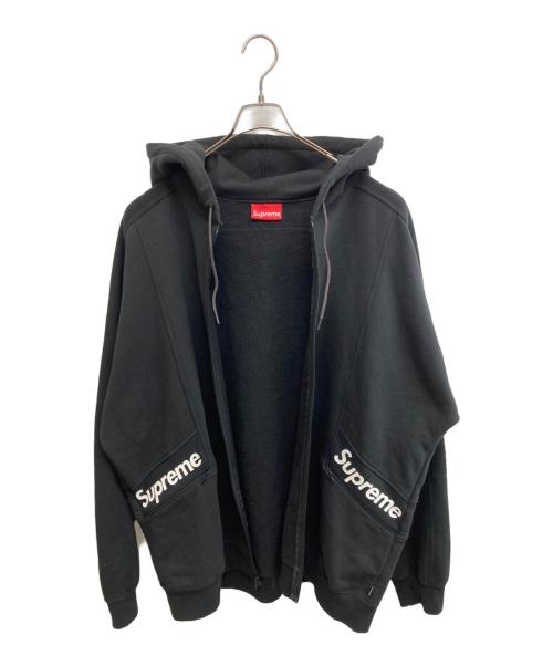 SUPREME（シュプリーム）SUPREME (シュプリーム) COLOR BLOCKED ZIP UP HOODED SWEAT SHIRT ブラック サイズ:SIZE XLの古着・服飾アイテム