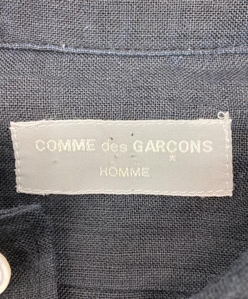COMME des GARCONS HOMME（コムデギャルソン オム）COMME des GARCONS HOMME (コムデギャルソン オム) 半袖リネンシャツ ブラック サイズ:FREEの古着・服飾アイテム