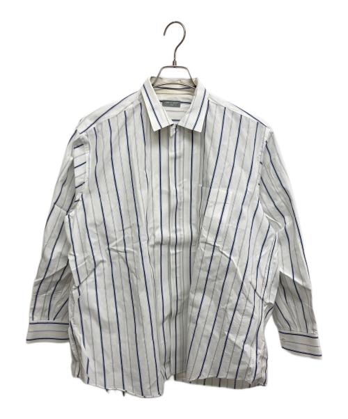 COMME des GARCONS HOMME（コムデギャルソン オム）COMME des GARCONS HOMME (コムデギャルソン オム) 長袖比翼シャツ ブルー×ホワイト サイズ:SIZE Freeの古着・服飾アイテム