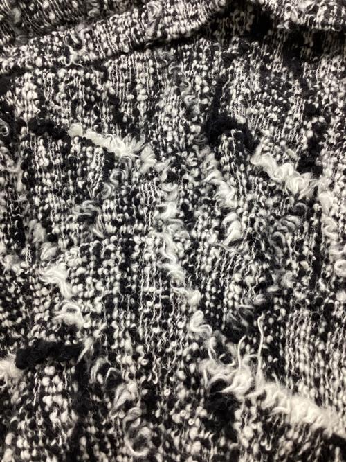 Y's（ワイズ）Y's (ワイズ) スラブラッセルヘムギャザーブルゾン ホワイト×ブラック サイズ:SIZE2の古着・服飾アイテム