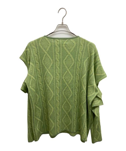 sulvam（サルバム）sulvam (サルバム) Cable pattern knit グリーン サイズ:SIZE Sの古着・服飾アイテム