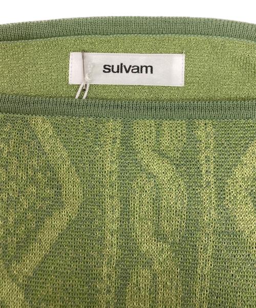 sulvam（サルバム）sulvam (サルバム) Cable pattern knit グリーン サイズ:SIZE Sの古着・服飾アイテム