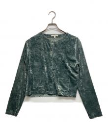 To b. by agnes b.（トゥービー バイ アニエスベー）の古着「ベロアカーディガン」｜グレー