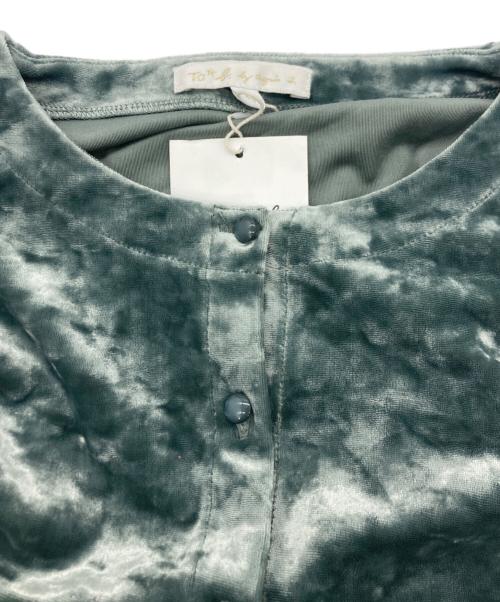 To b. by agnes b.（トゥービー バイ アニエスベー）To b. by agnes b. (トゥービー バイ アニエスベー) ベロアカーディガン グレー サイズ:38 未使用品の古着・服飾アイテム