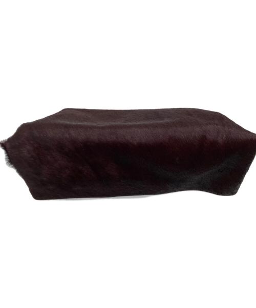 Acne studios（アクネ ストゥディオス）Acne studios (アクネ ストゥディオス) ハラコクラッチバッグ ボルドーの古着・服飾アイテム