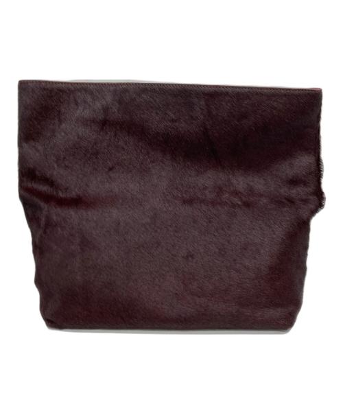 Acne studios（アクネ ストゥディオス）Acne studios (アクネ ストゥディオス) ハラコクラッチバッグ ボルドーの古着・服飾アイテム
