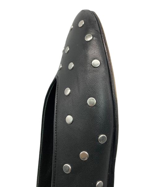 LE MONDE BERYL（ル・モンド・ベリル）LE MONDE BERYL (ル・モンド・ベリル) Luna スタッズトリム フラットシューズ ブラック サイズ:SIZE 36の古着・服飾アイテム