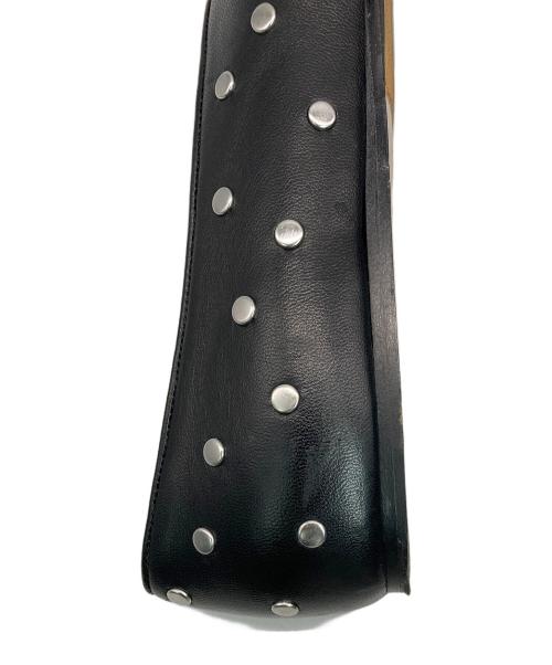 LE MONDE BERYL（ル・モンド・ベリル）LE MONDE BERYL (ル・モンド・ベリル) Luna スタッズトリム フラットシューズ ブラック サイズ:SIZE 36の古着・服飾アイテム