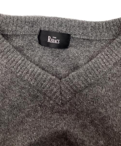 THE RERACS（ザ リラクス）THE RERACS (ザ リラクス) BULKY CASHMERE SILK RAGLAN V-NECK KNIT PULLOVER Vネックニットプルオーバー グレー サイズ:SIZE Freeの古着・服飾アイテム