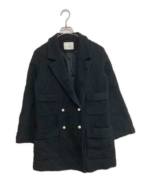 ANAYI（アナイ）ANAYI (アナイ) チェックツィードジャケット ブラック サイズ:SIZE 36の古着・服飾アイテム
