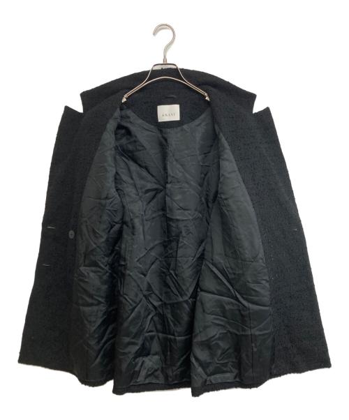 ANAYI（アナイ）ANAYI (アナイ) チェックツィードジャケット ブラック サイズ:SIZE 36の古着・服飾アイテム