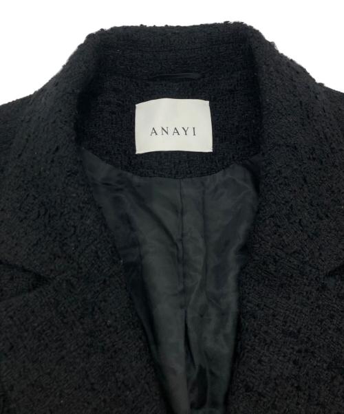 ANAYI（アナイ）ANAYI (アナイ) チェックツィードジャケット ブラック サイズ:SIZE 36の古着・服飾アイテム