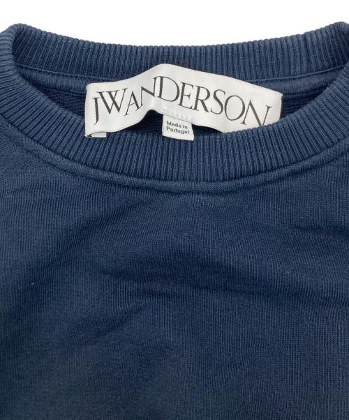 J.W.ANDERSON（ジェイダブリューアンダーソン）J.W.ANDERSON (ジェイダブリューアンダーソン) ロゴ スウェットシャツ ネイビー サイズ:SIZE XSの古着・服飾アイテム