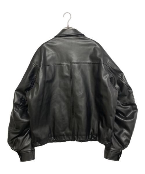 SEDAN ALL-PURPOSE（セダンオールパーパス）SEDAN ALL-PURPOSE (セダンオールパーパス) Synthetic Leather Sports Jacket ブラック サイズ:SIZE XLの古着・服飾アイテム